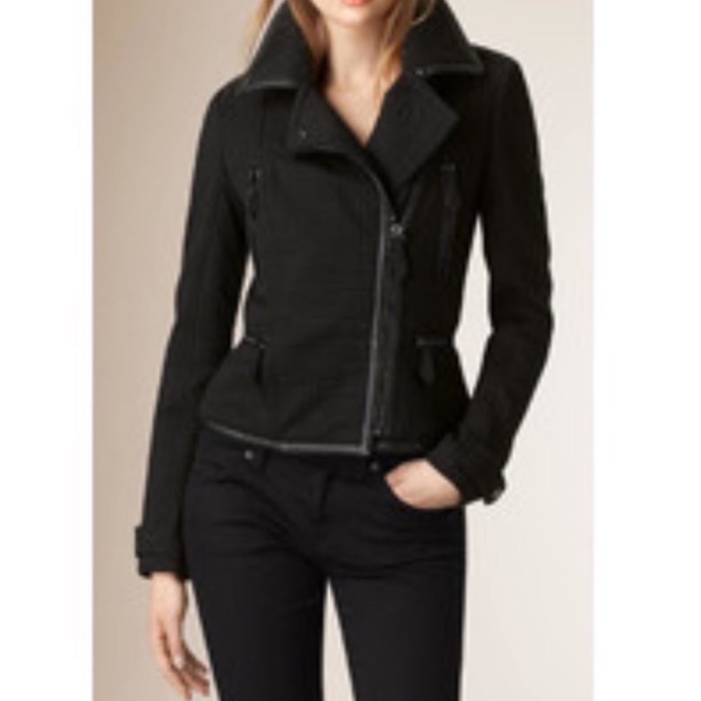 BURBERRY BRIT Textured Biker Jacket - Picture 3 of 14